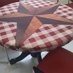 Amazon Red and Brown Star Tablecloth
